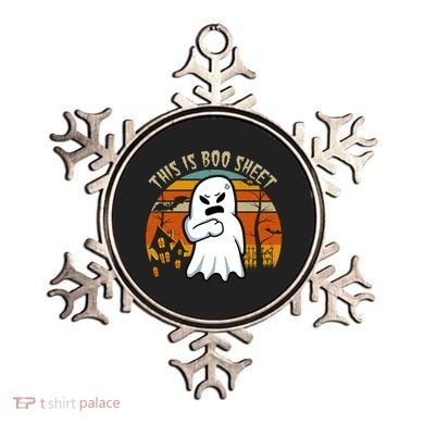 This Is Boo Sheet Ghost Spooky Sunset Funny Ornament