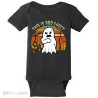 This Is Boo Sheet Ghost Spooky Sunset Funny Baby Bodysuit thumb 0