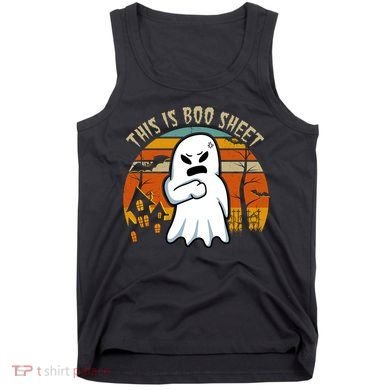 This Is Boo Sheet Ghost Spooky Sunset Funny Tank Top