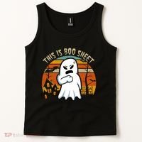This Is Boo Sheet Ghost Spooky Sunset Funny Tank Top thumb 2