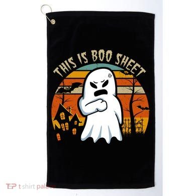 This Is Boo Sheet Ghost Spooky Sunset Funny Golf Towel