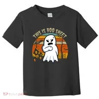 This Is Boo Sheet Ghost Spooky Sunset Funny Toddler T-Shirt thumb 0
