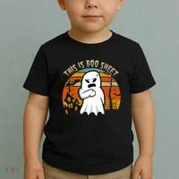 This Is Boo Sheet Ghost Spooky Sunset Funny Toddler T-Shirt thumb 2