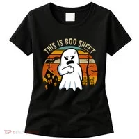 This Is Boo Sheet Ghost Spooky Sunset Funny Women's T-Shirt thumb 0
