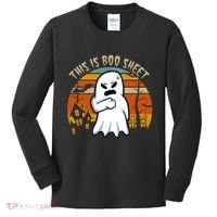This Is Boo Sheet Ghost Spooky Sunset Funny Kids Long Sleeve Shirt thumb 0