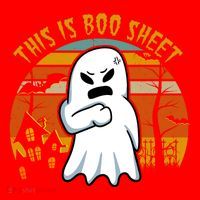 This Is Boo Sheet Ghost Spooky Sunset Funny Santa Hat thumb 1