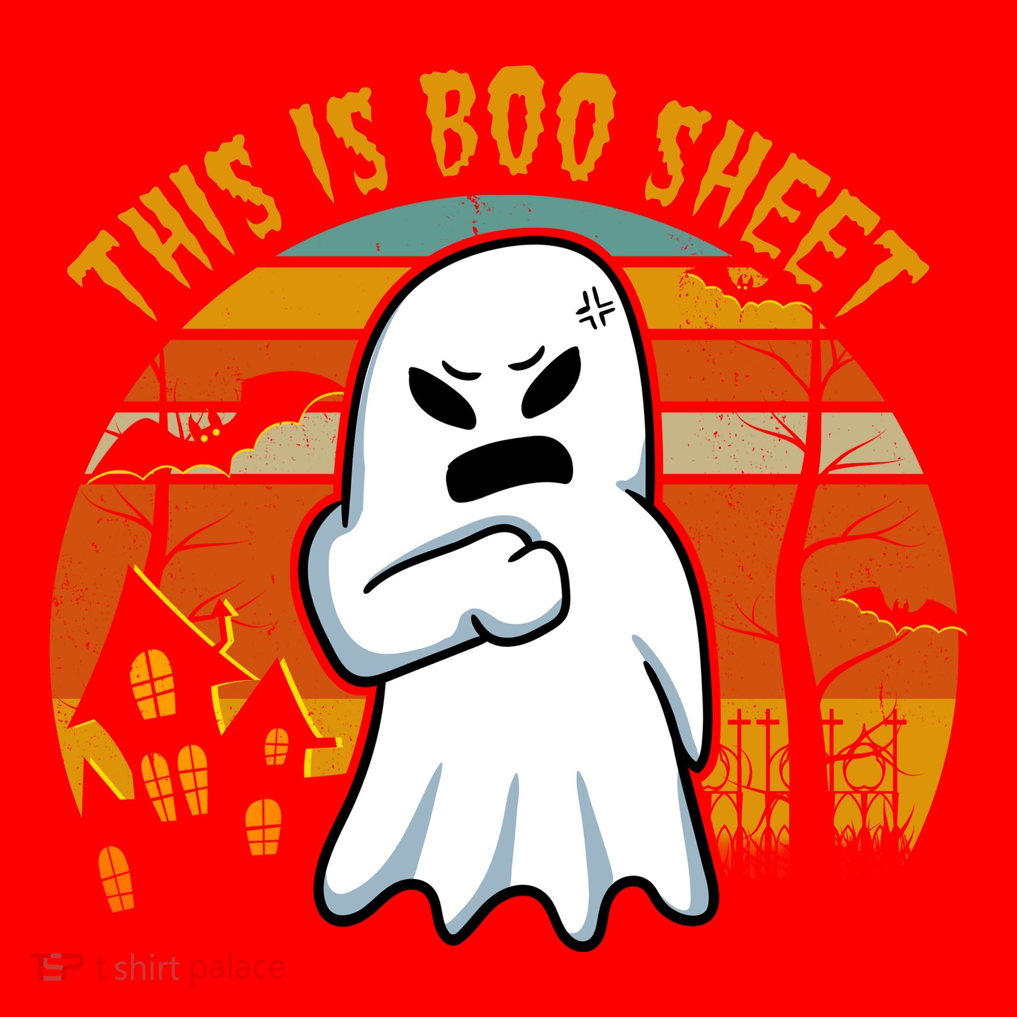 This Is Boo Sheet Ghost Spooky Sunset Funny Santa Hat