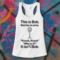 This Is Bob Knock Knock Funny Women's Tank Top thumb 3