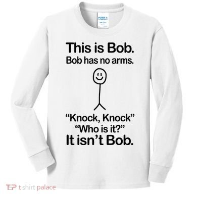 This Is Bob Knock Knock Funny Kids Long Sleeve Shirt