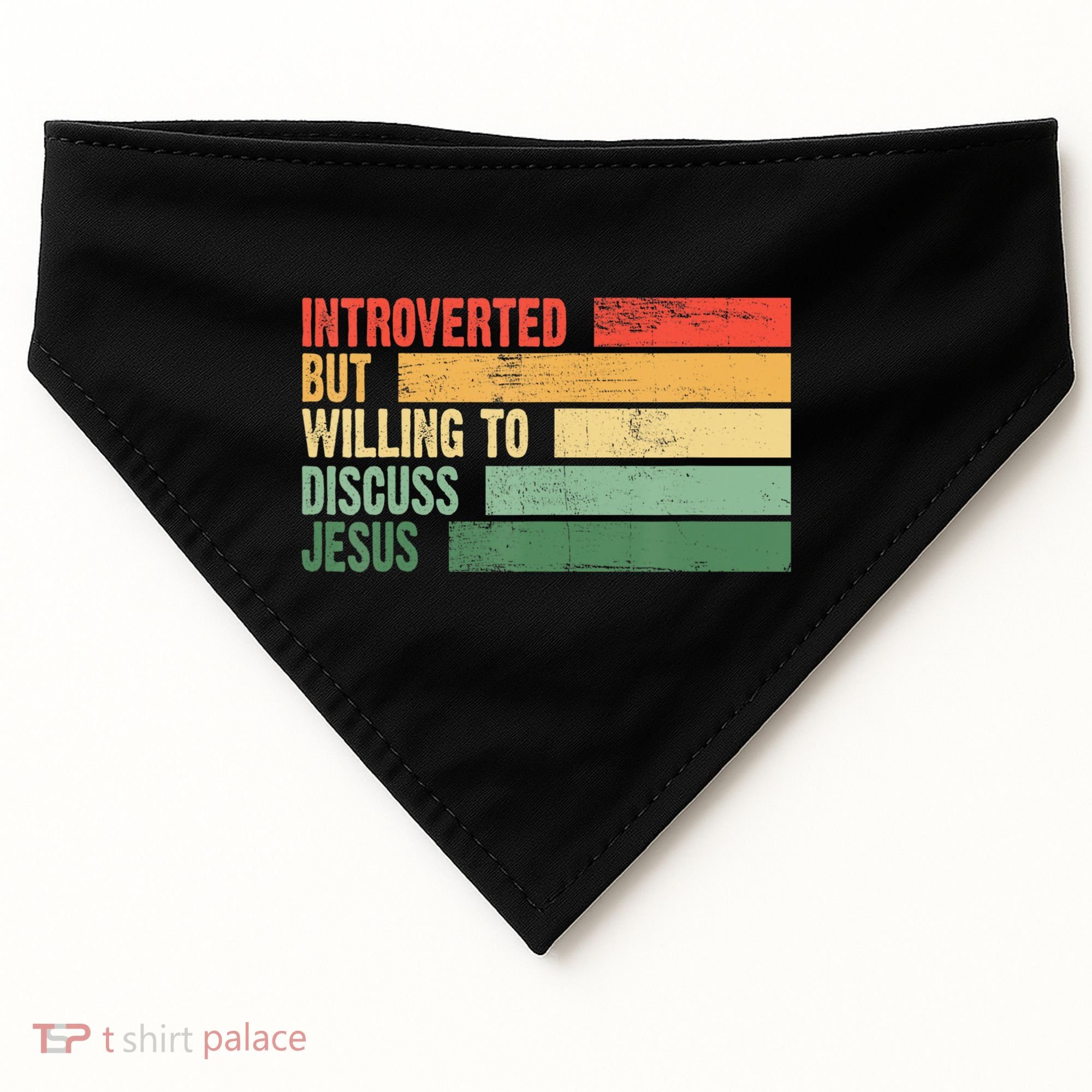 Trendy Introverted But Willing To Discuss Jesus USA-Made Doggie Bandana