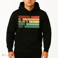 Trendy Introverted But Willing To Discuss Jesus Hoodie thumb 2