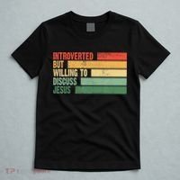 Trendy Introverted But Willing To Discuss Jesus T-Shirt thumb 5