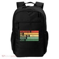 Trendy Introverted But Willing To Discuss Jesus Backpack thumb 0