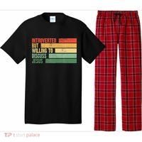 Trendy Introverted But Willing To Discuss Jesus Pajama Set thumb 0