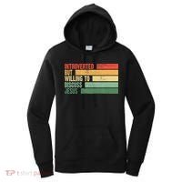 Trendy Introverted But Willing To Discuss Jesus Women's Hoodie thumb 0