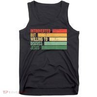 Trendy Introverted But Willing To Discuss Jesus Tank Top thumb 0
