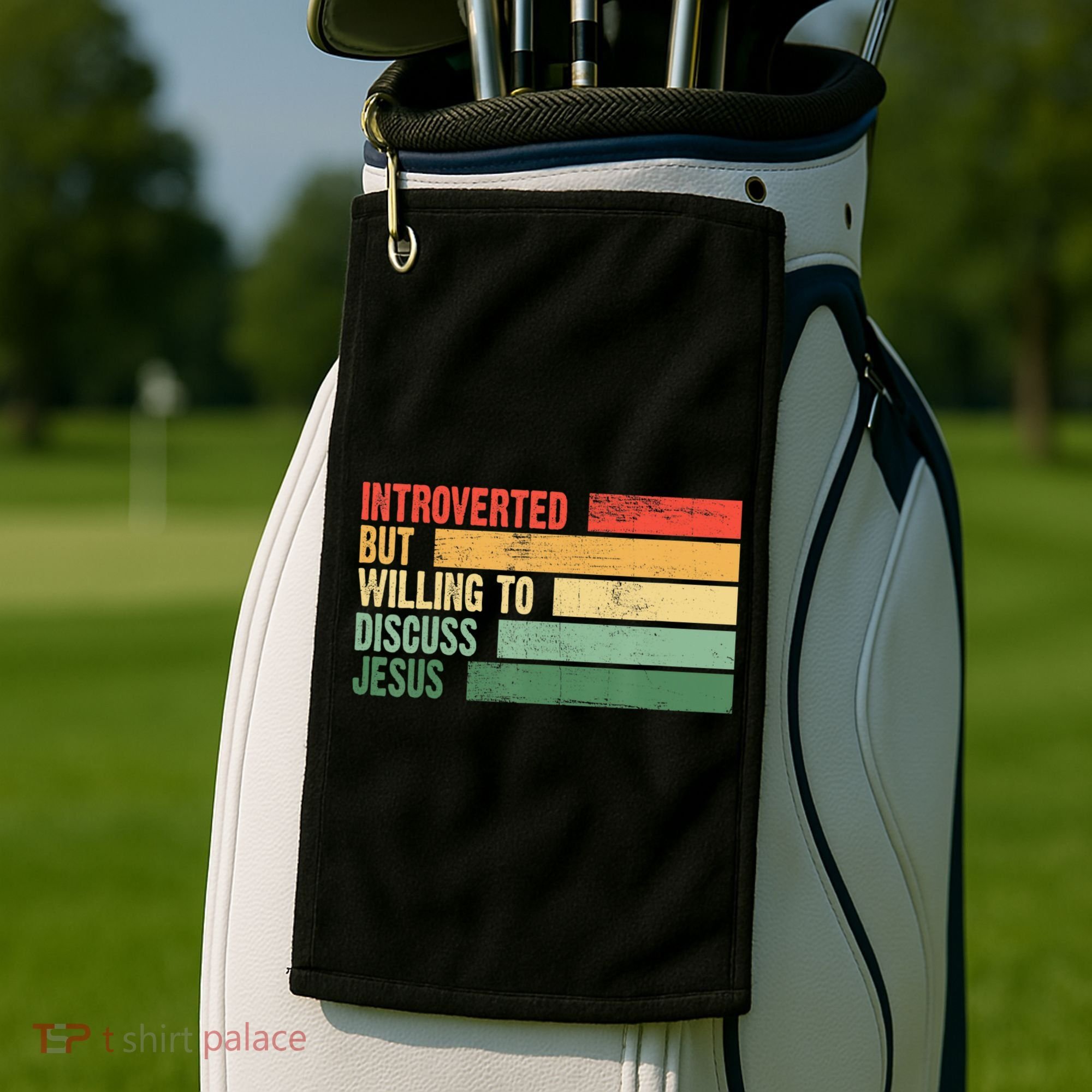 Trendy Introverted But Willing To Discuss Jesus Golf Towel