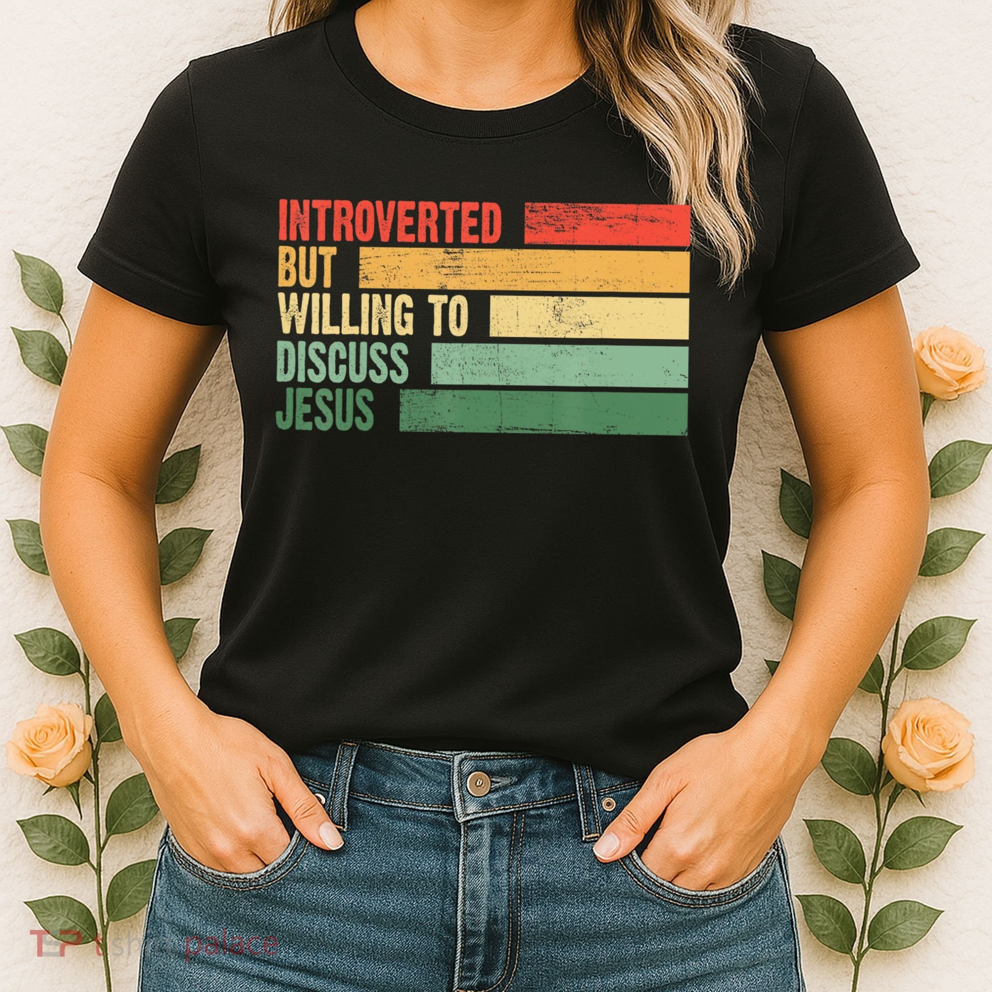 Trendy Introverted But Willing To Discuss Jesus Women's T-Shirt