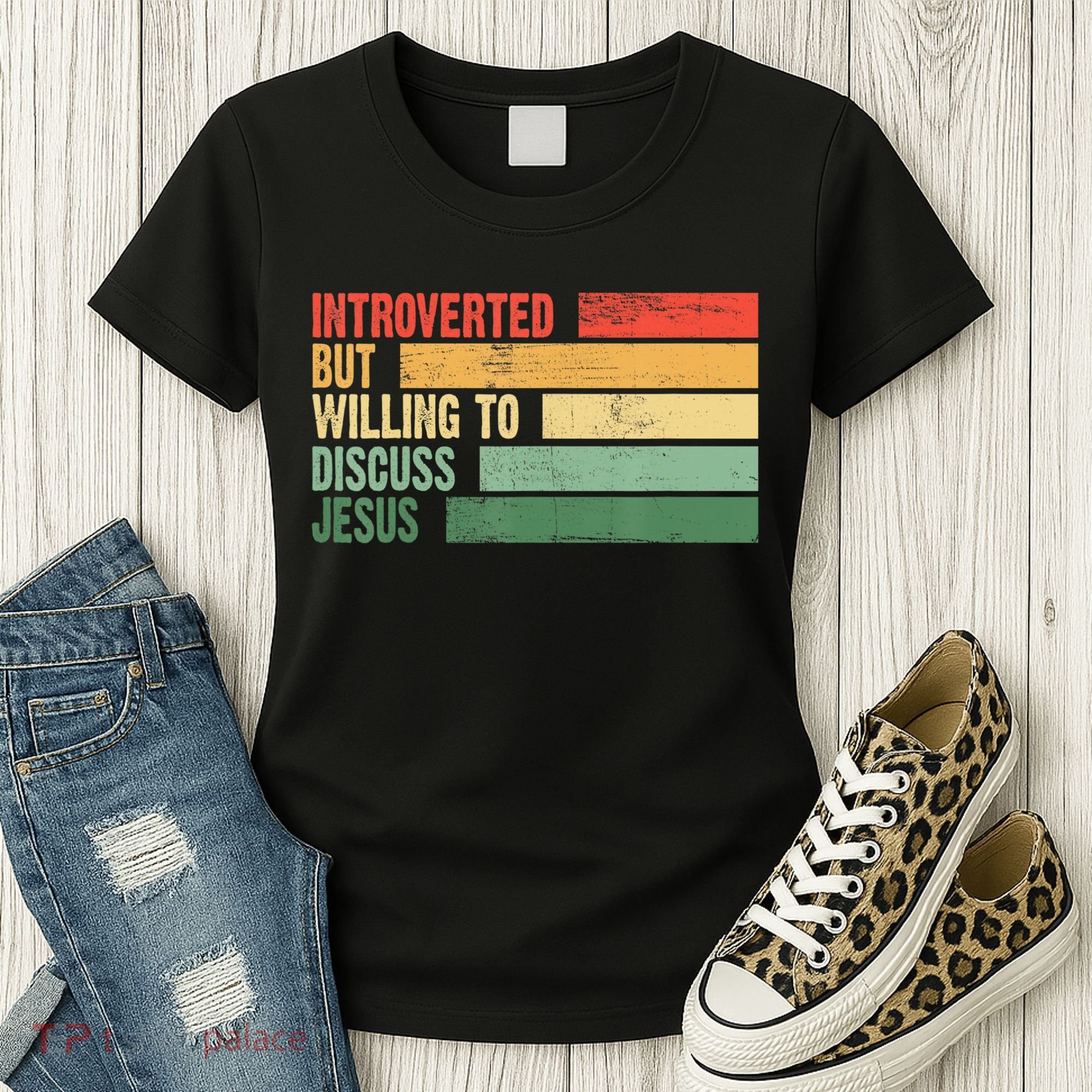 Trendy Introverted But Willing To Discuss Jesus Women's T-Shirt