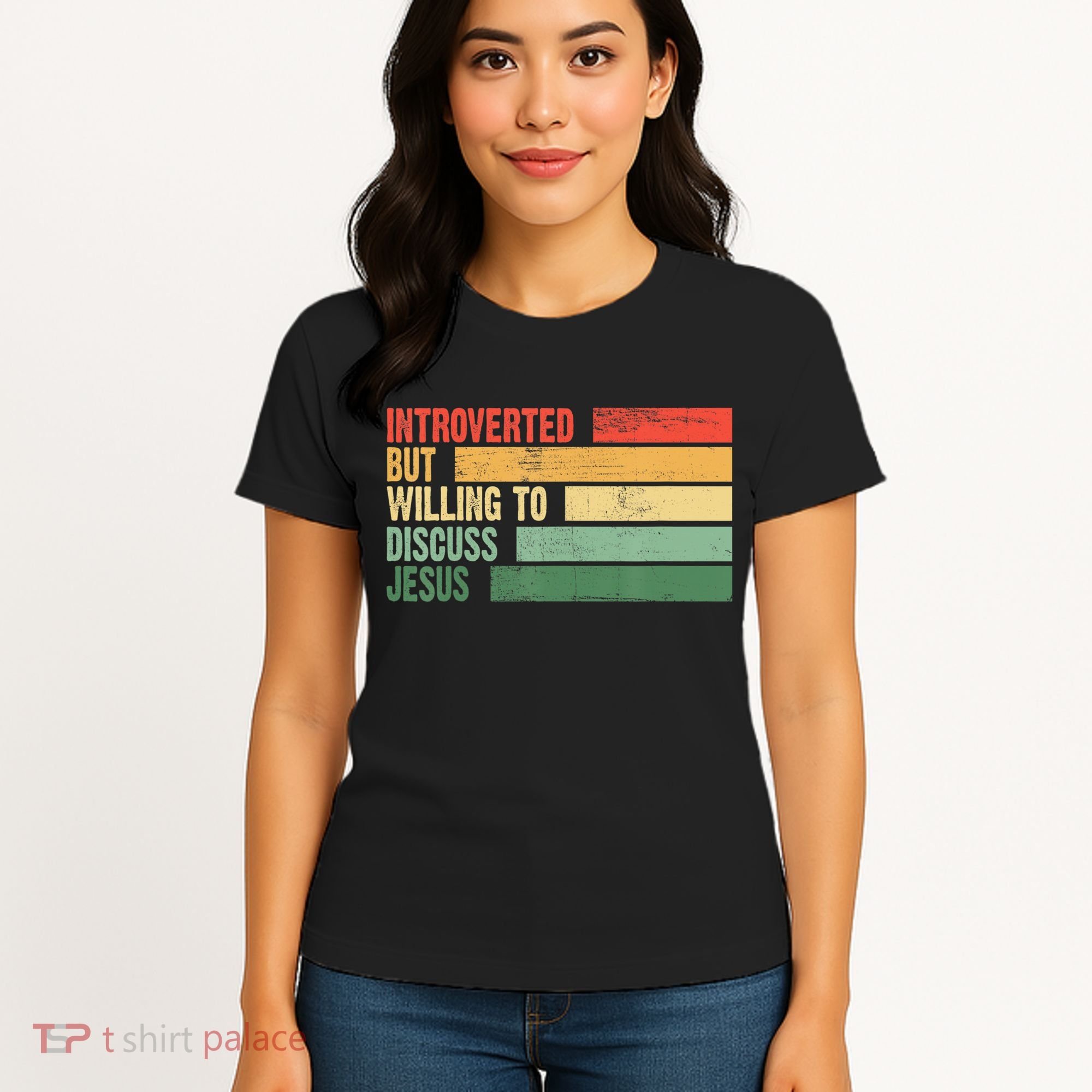 Trendy Introverted But Willing To Discuss Jesus Women's T-Shirt