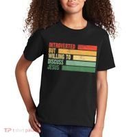 Trendy Introverted But Willing To Discuss Jesus Kids T-Shirt thumb 2