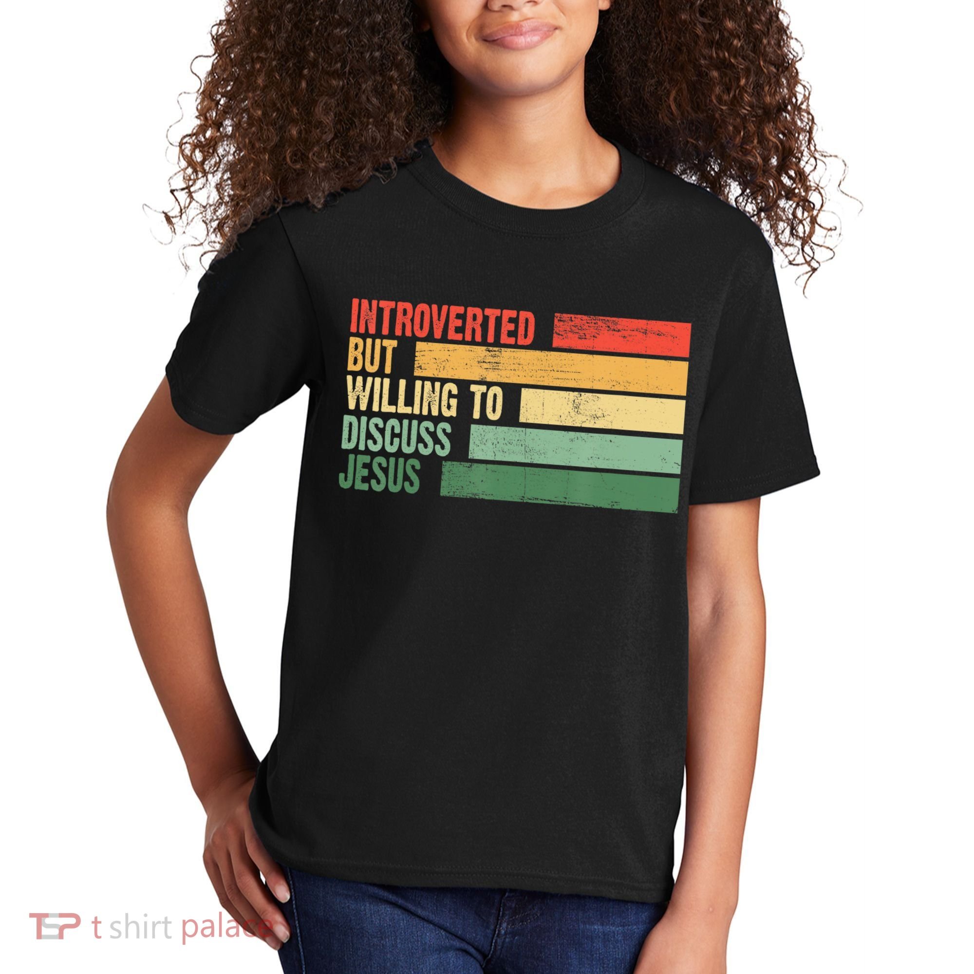 Trendy Introverted But Willing To Discuss Jesus Kids T-Shirt