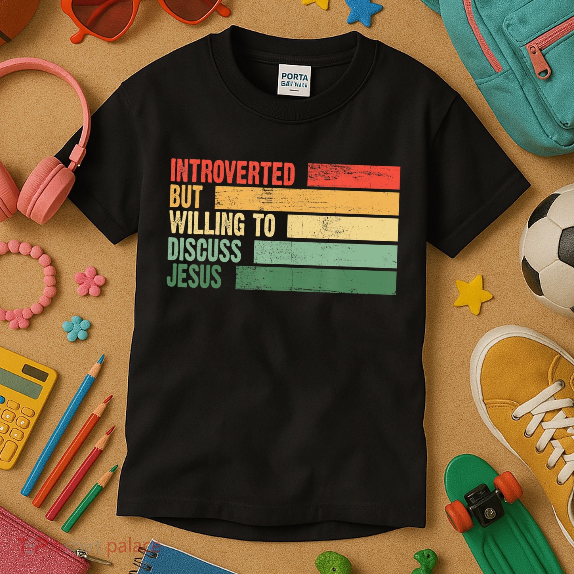 Trendy Introverted But Willing To Discuss Jesus Kids T-Shirt
