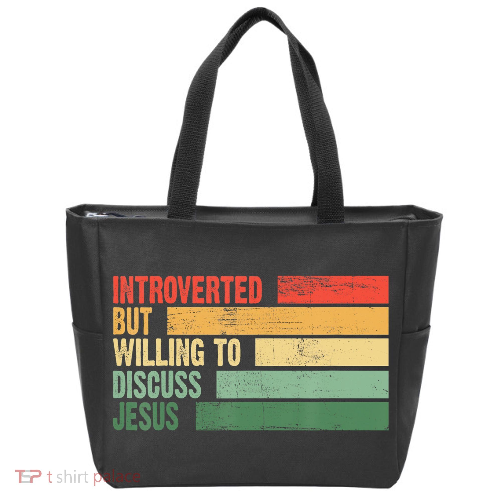 Trendy Introverted But Willing To Discuss Jesus Tote Bag
