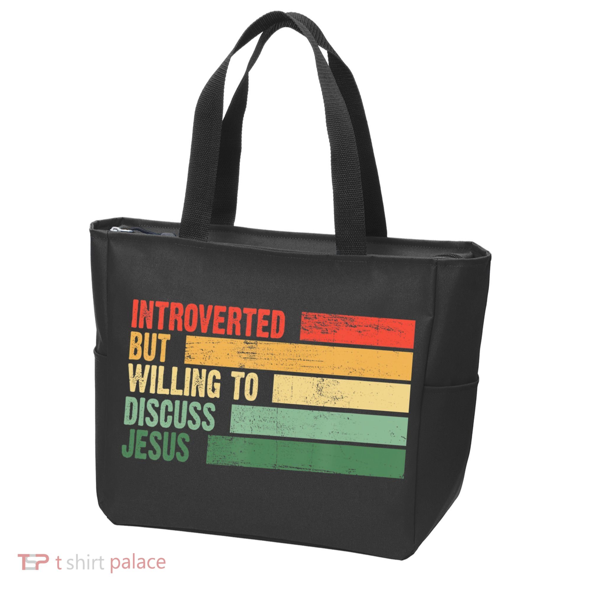 Trendy Introverted But Willing To Discuss Jesus Tote Bag