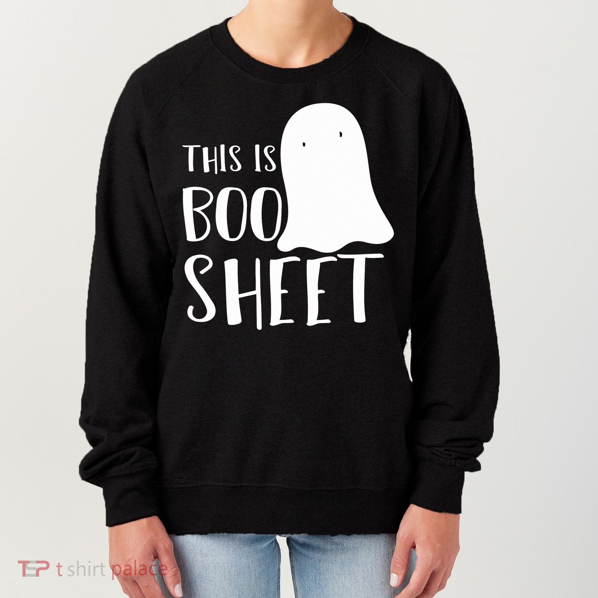 This Is Boo Sheet Ghost Retro Halloween Costume Women's Sweatshirt