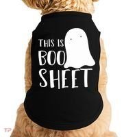 This Is Boo Sheet Ghost Retro Halloween Costume Doggie Tank thumb 0