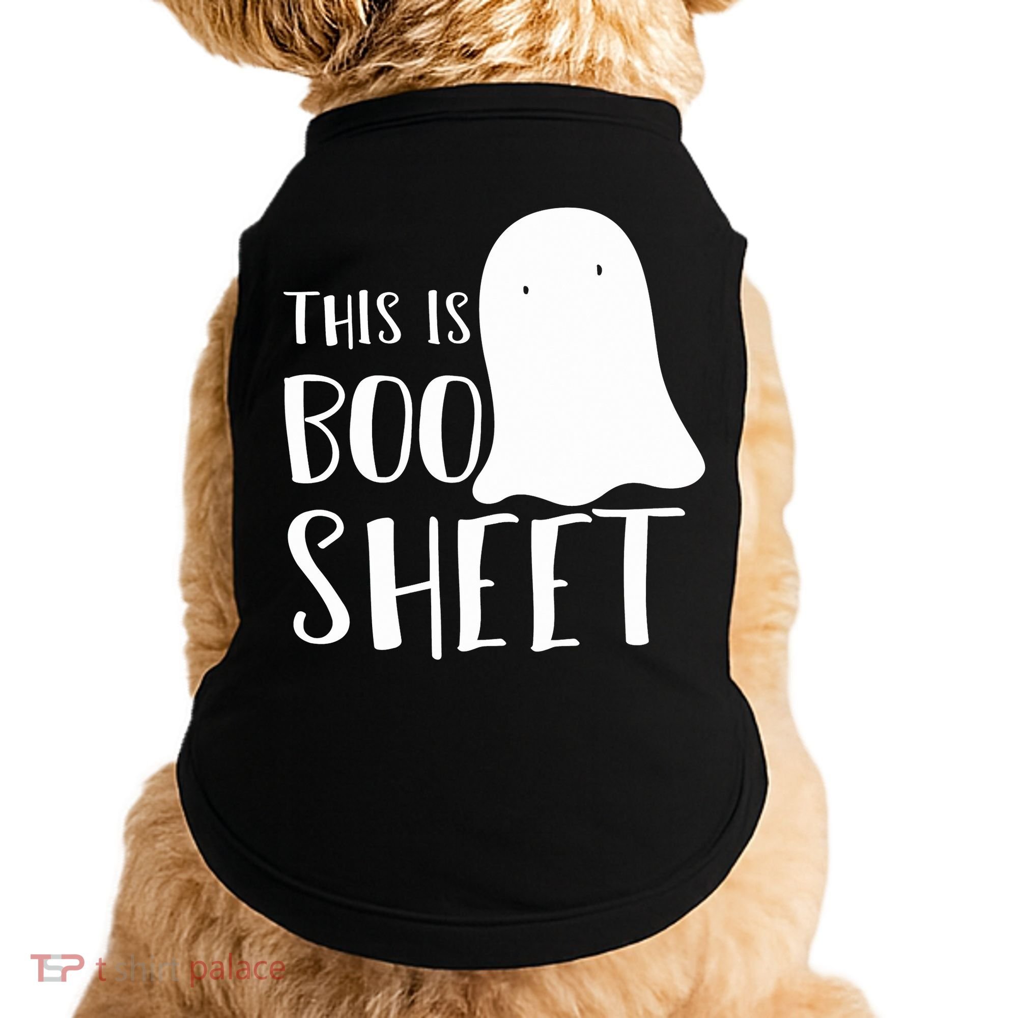 This Is Boo Sheet Ghost Retro Halloween Costume Doggie Tank