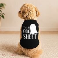 This Is Boo Sheet Ghost Retro Halloween Costume Doggie Tank thumb 2