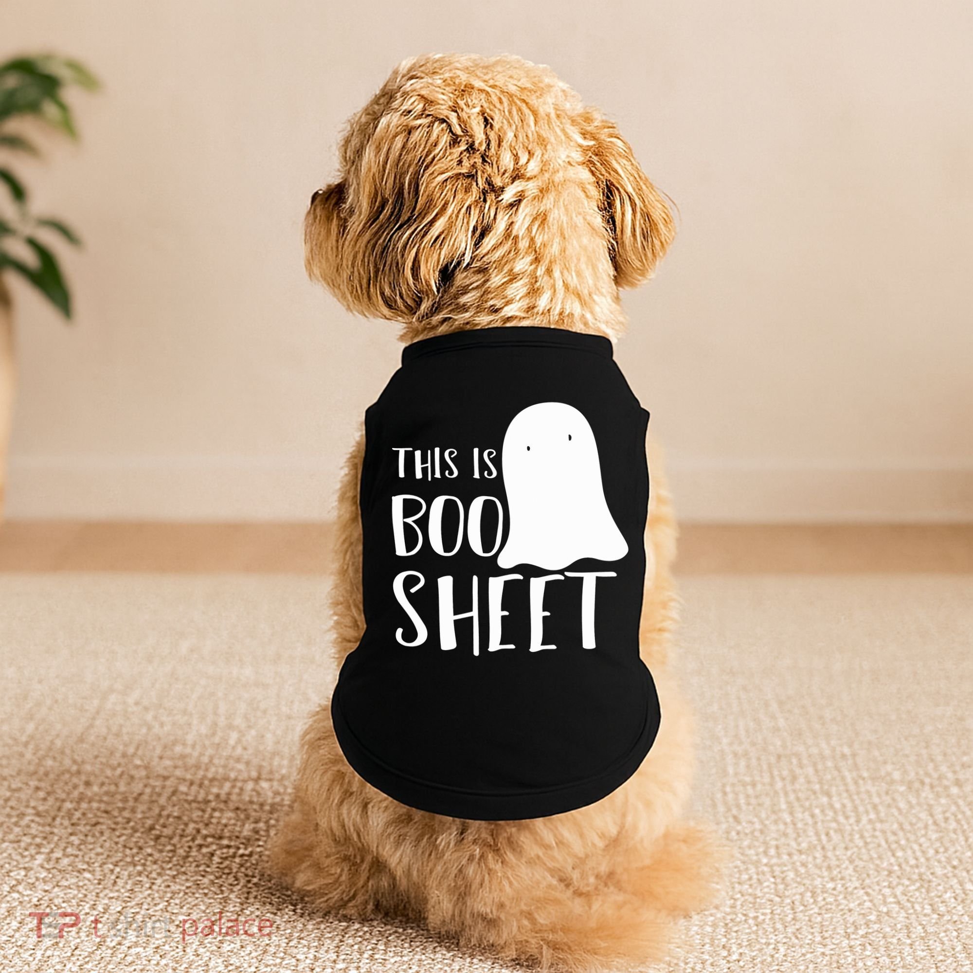This Is Boo Sheet Ghost Retro Halloween Costume Doggie Tank