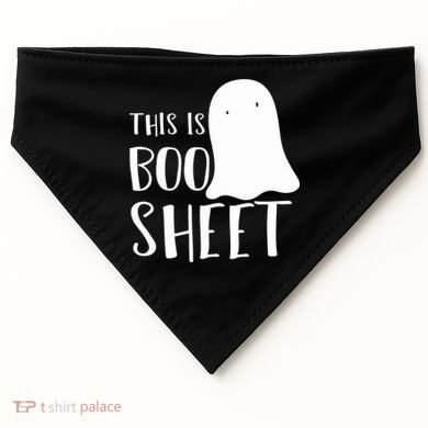 This Is Boo Sheet Ghost Retro Halloween Costume USA-Made Doggie Bandana