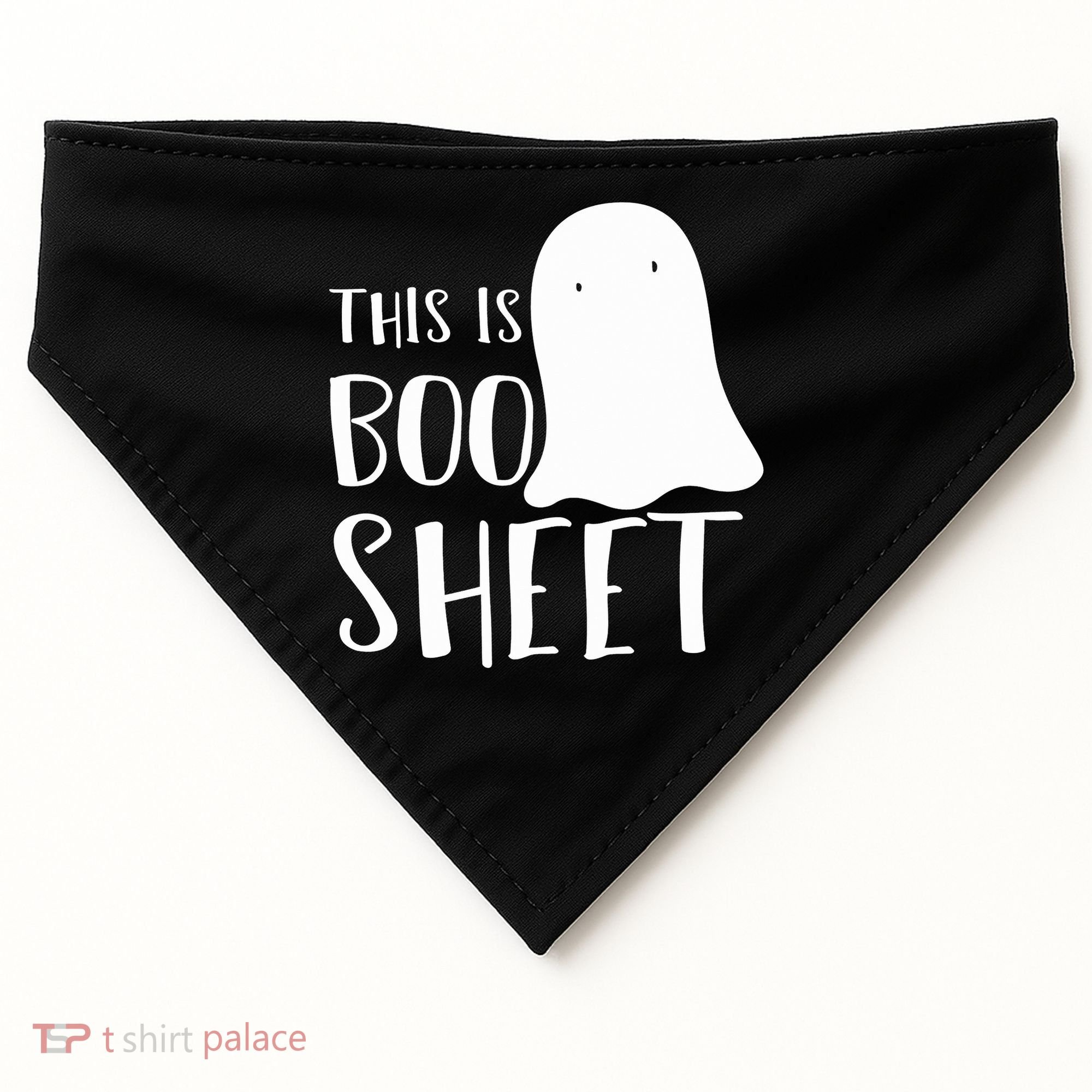 This Is Boo Sheet Ghost Retro Halloween Costume USA-Made Doggie Bandana