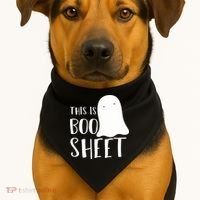 This Is Boo Sheet Ghost Retro Halloween Costume USA-Made Doggie Bandana thumb 1