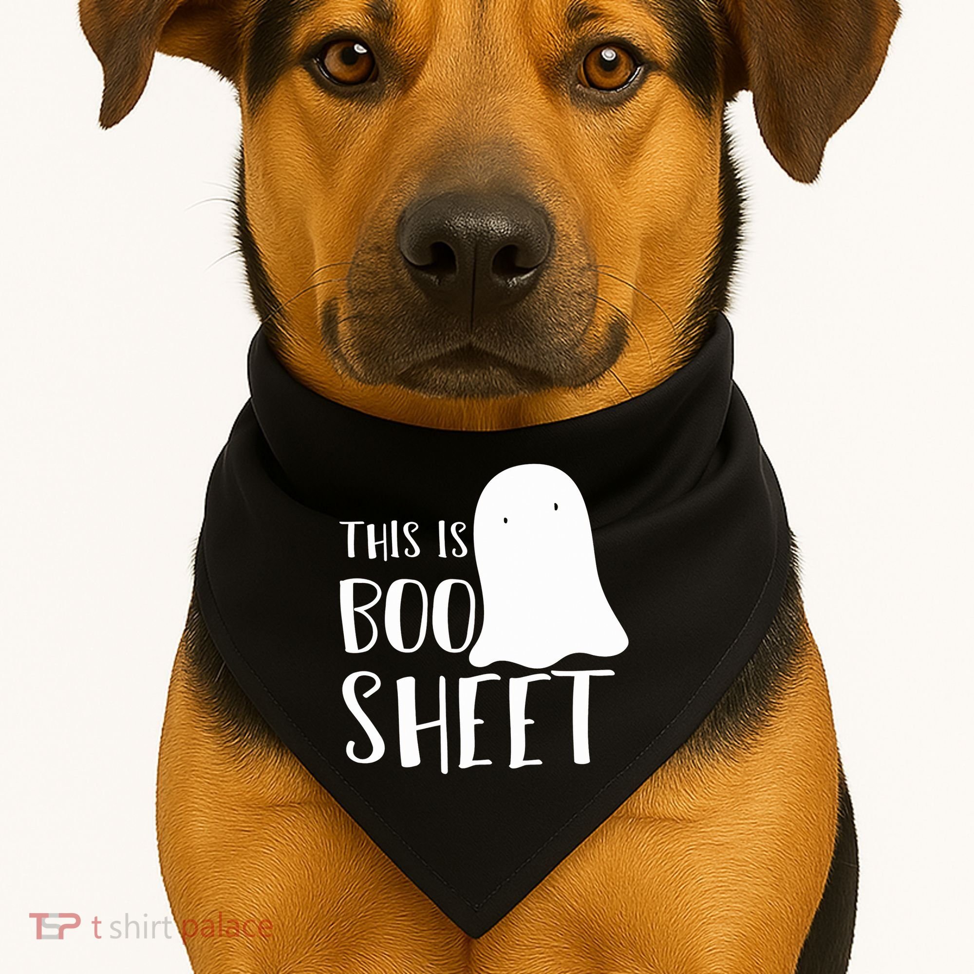 This Is Boo Sheet Ghost Retro Halloween Costume USA-Made Doggie Bandana