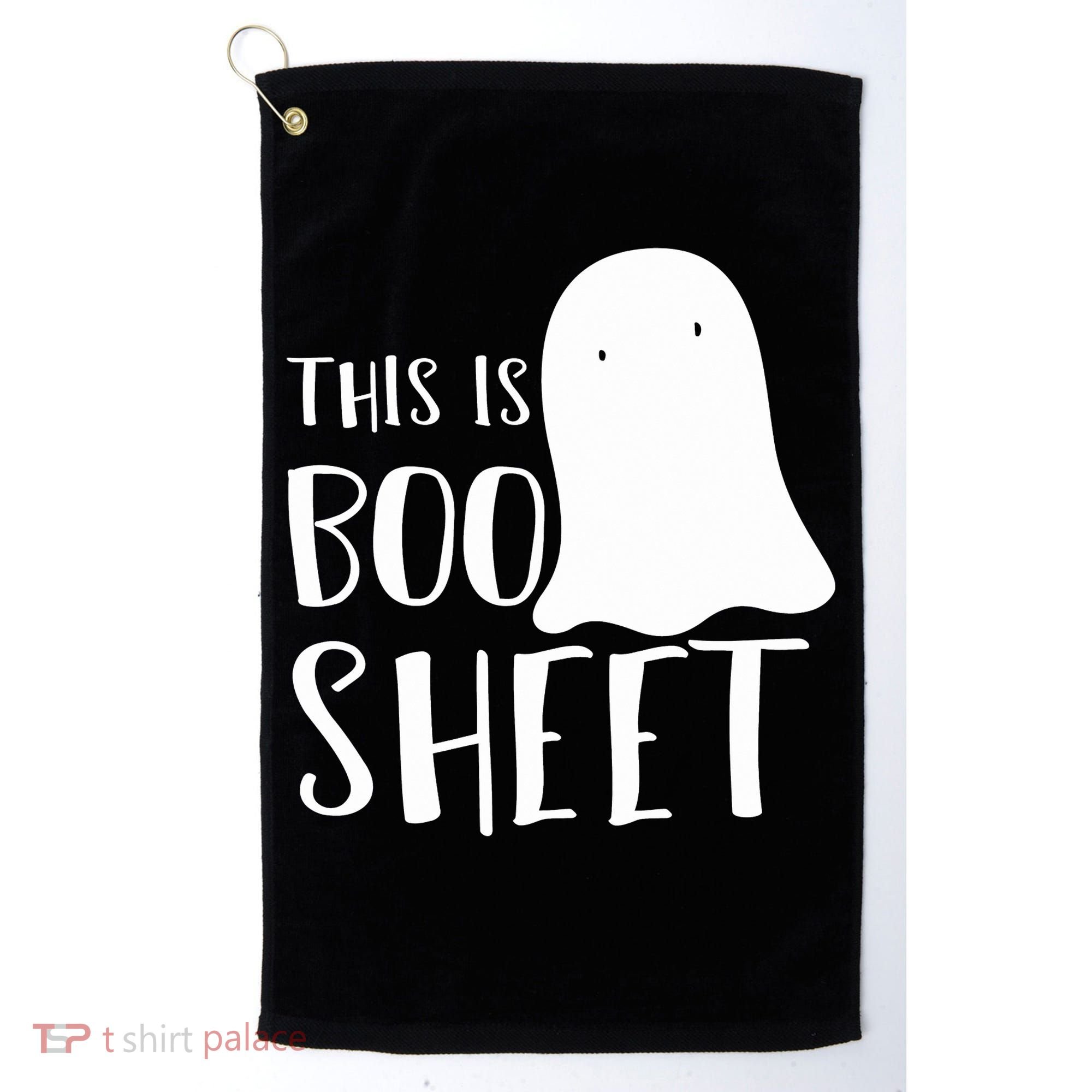 This Is Boo Sheet Ghost Retro Halloween Costume Golf Towel