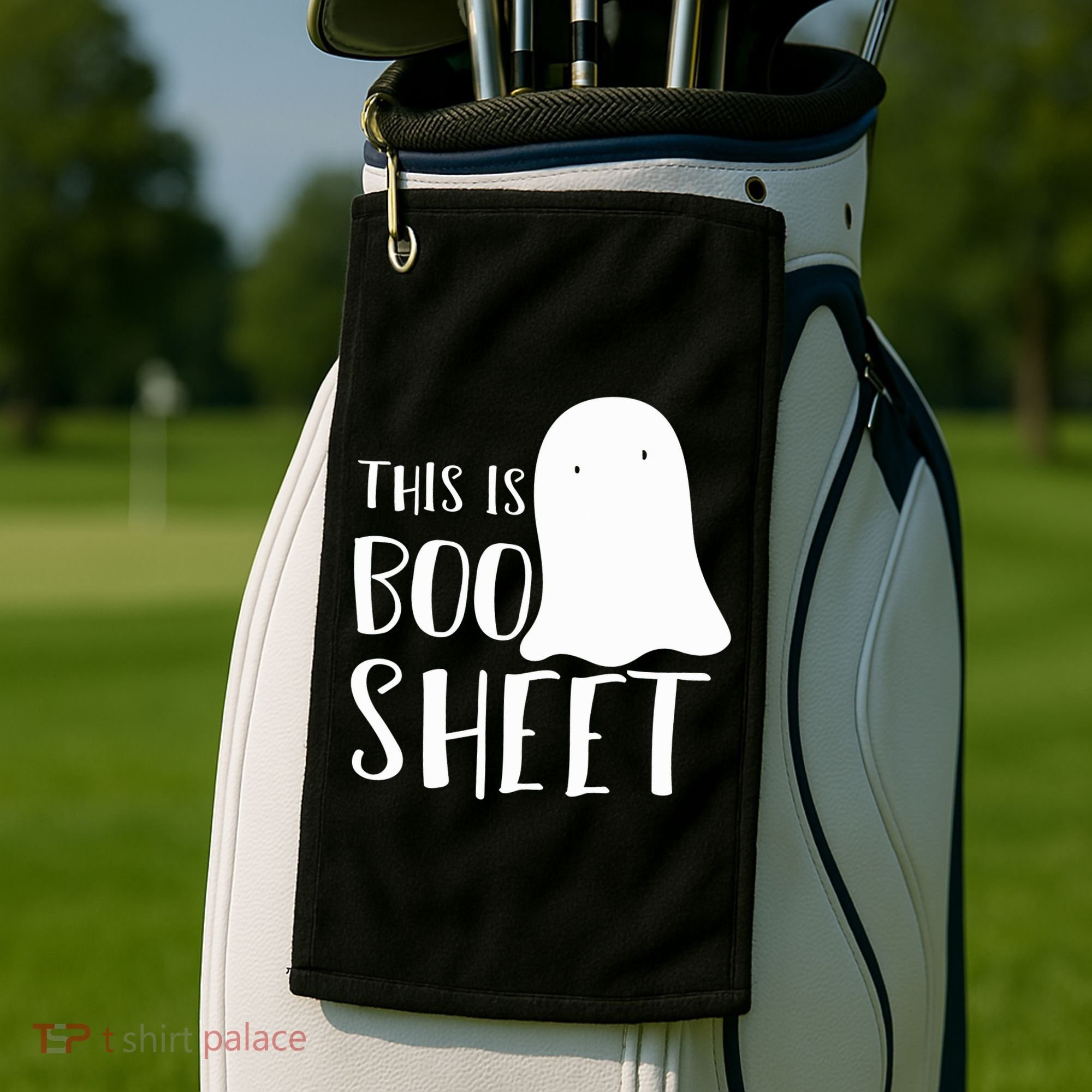 This Is Boo Sheet Ghost Retro Halloween Costume Golf Towel