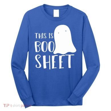 This Is Boo Sheet Ghost Retro Halloween Costume Long Sleeve Shirt