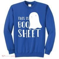 This Is Boo Sheet Ghost Retro Halloween Costume Sweatshirt thumb 0