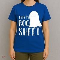 This Is Boo Sheet Ghost Retro Halloween Costume T-Shirt thumb 4