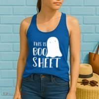 This Is Boo Sheet Ghost Retro Halloween Costume Women's Tank Top thumb 2