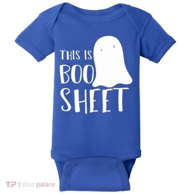 This Is Boo Sheet Ghost Retro Halloween Costume Baby Bodysuit