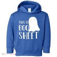 This Is Boo Sheet Ghost Retro Halloween Costume Toddler Hoodie thumb 0