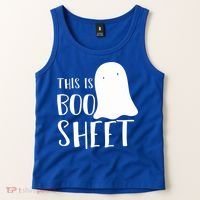 This Is Boo Sheet Ghost Retro Halloween Costume Tank Top thumb 2
