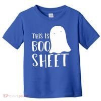 This Is Boo Sheet Ghost Retro Halloween Costume Toddler T-Shirt thumb 0