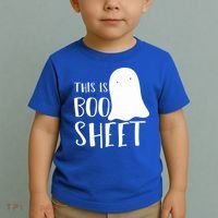 This Is Boo Sheet Ghost Retro Halloween Costume Toddler T-Shirt thumb 2