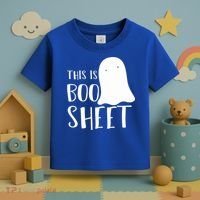This Is Boo Sheet Ghost Retro Halloween Costume Toddler T-Shirt thumb 3